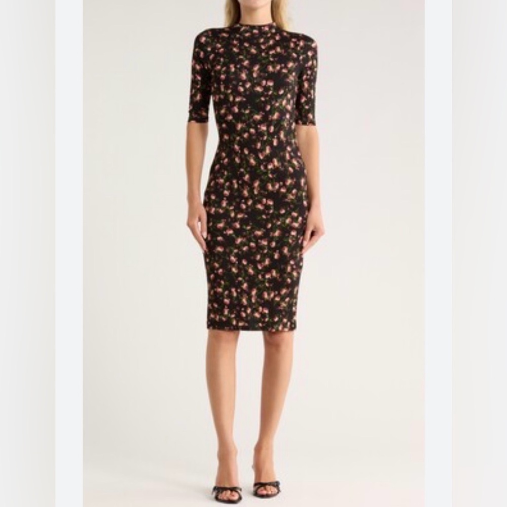 ALICE + OLIVIA Floral Black Dress